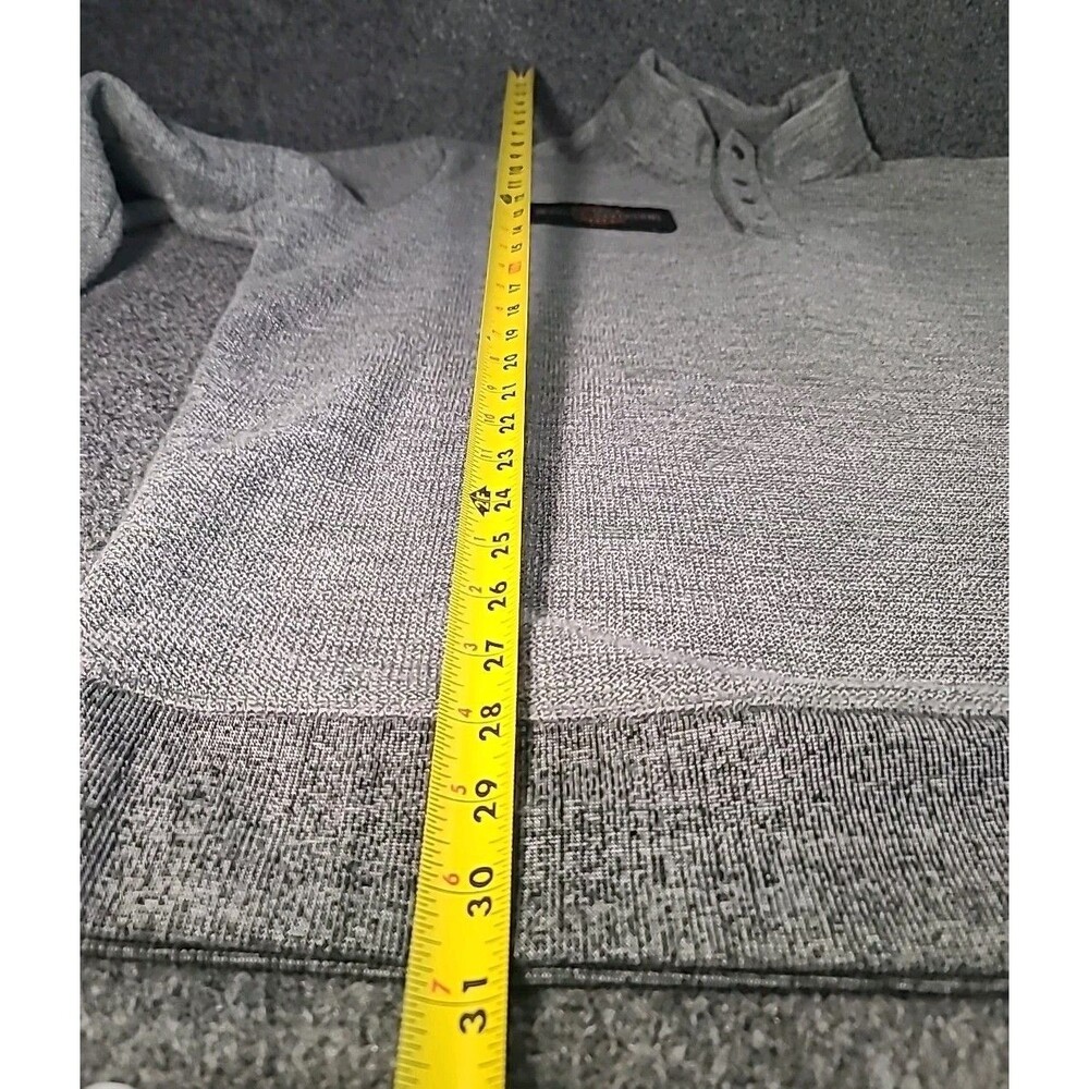 Harley Davidson 1/4 Button Heavy Sweater Sweatshirt Grey Size 2xl Pullover - Picture 8 of 13